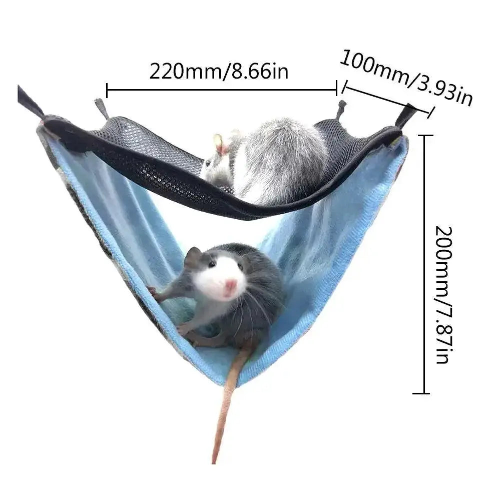 Hamster Double Layer Hammock Hanging Bed Cozy Mesh Spot