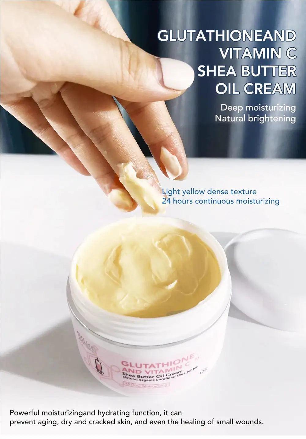 AILKE Whitening And Lightening Cream, Suitable For Face And Body , Shea Butter Oil Natural Intense Hydrating Repair Cracked Skin