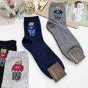 Charming Cartoon Bear Socks - Trendy Comfort for Men