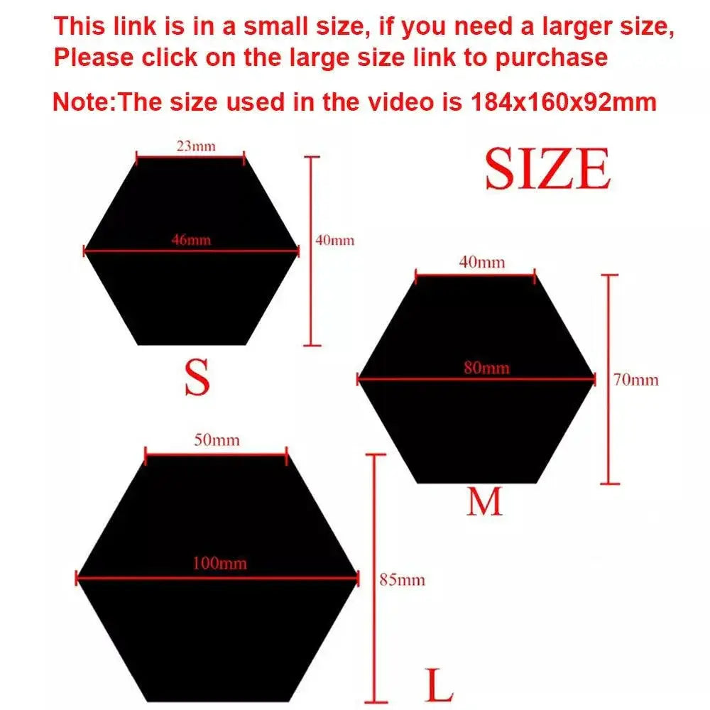 Hexagon Mirror Wall Stickers Set Modern DIY 3D Art Decor