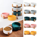 Ceramic Pet Feeding Bowls Eco Friendly Colorful Durable