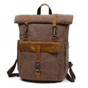 Vintage Canvas Leather Laptop Backpack