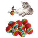 Colorful Interactive Cat Toy Ball Set for Playful Pets