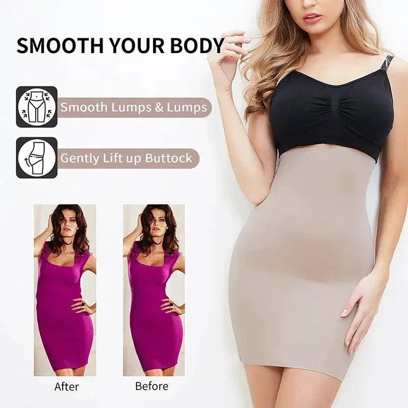 Seamless High Waist Shapewear Slip For Women Tummy Control