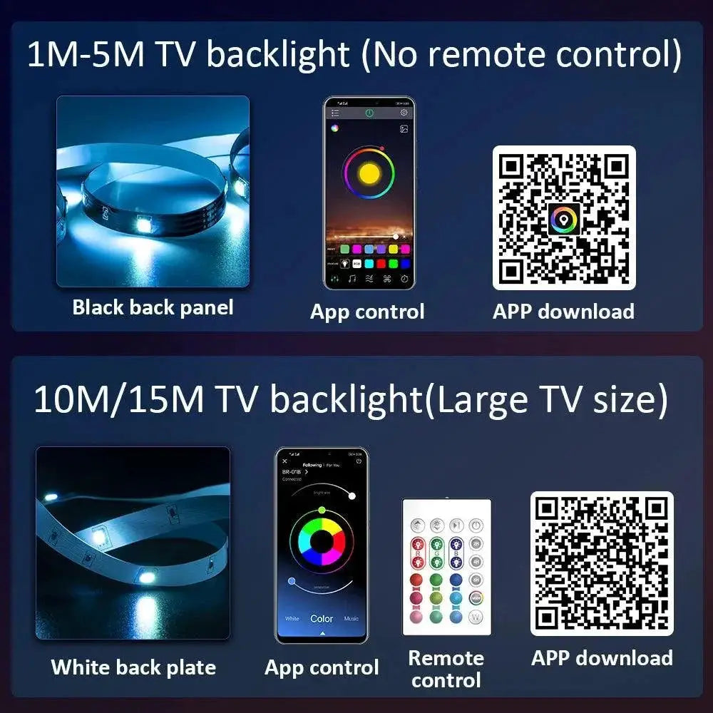 Bluetooth LED Strip Lights for Smart Room Decor Ambience