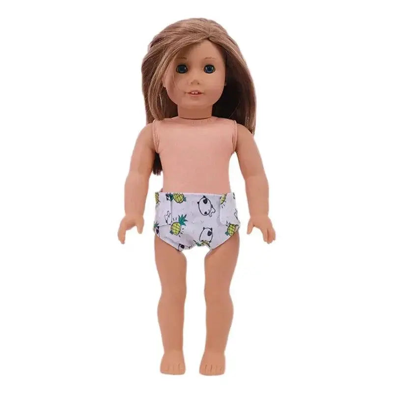 Cute Panda Print Doll Panties For 18 Inch Dolls Reborn