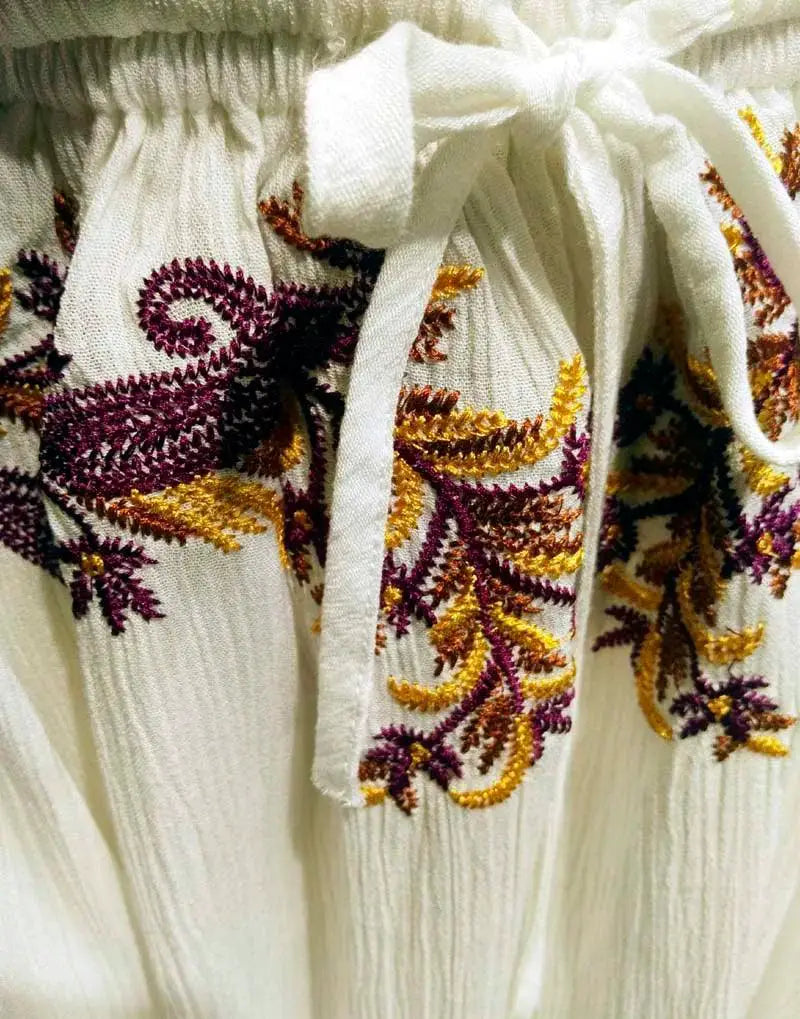 Boho Chic Embroidered Dress V Neck Summer Fashion Statement