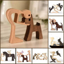 Personalized Hand Carved Dog Family Figurine For Pet Lovers