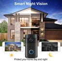 HD Video Doorbell With Night Vision Motion Alerts 1080P See Who Arrives Clearly