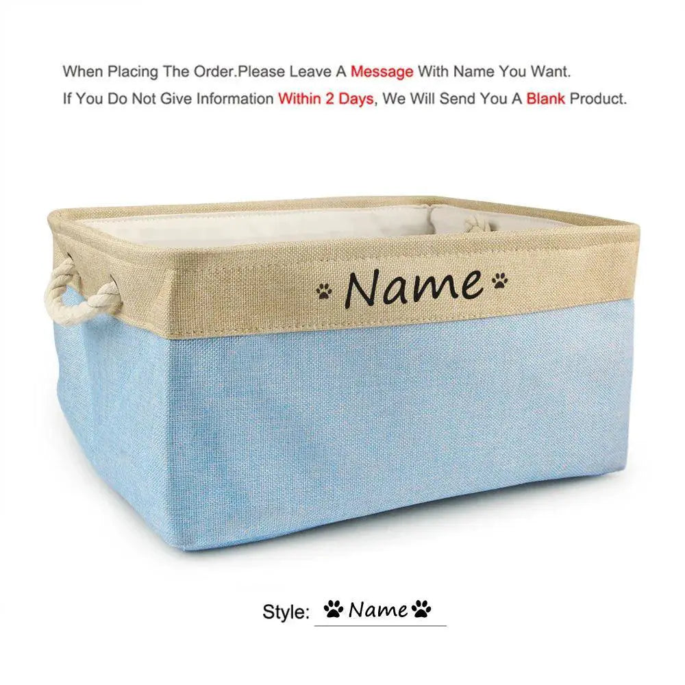 Personalized Pet Toy Storage Box With Custom Name Clothes — product view 12