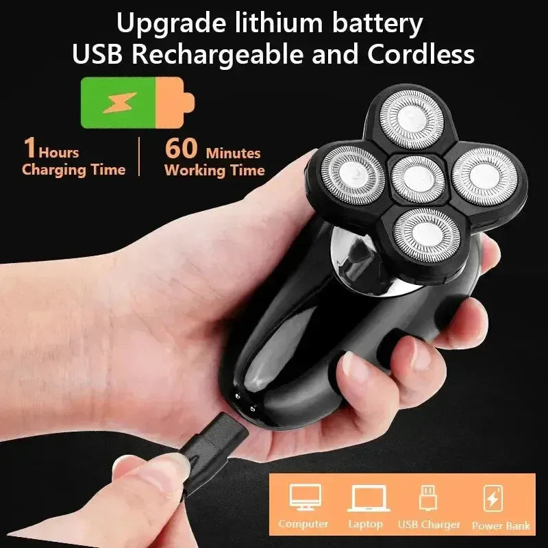 Electric Razor For Men Bald Head Shaver USB Rechargeable