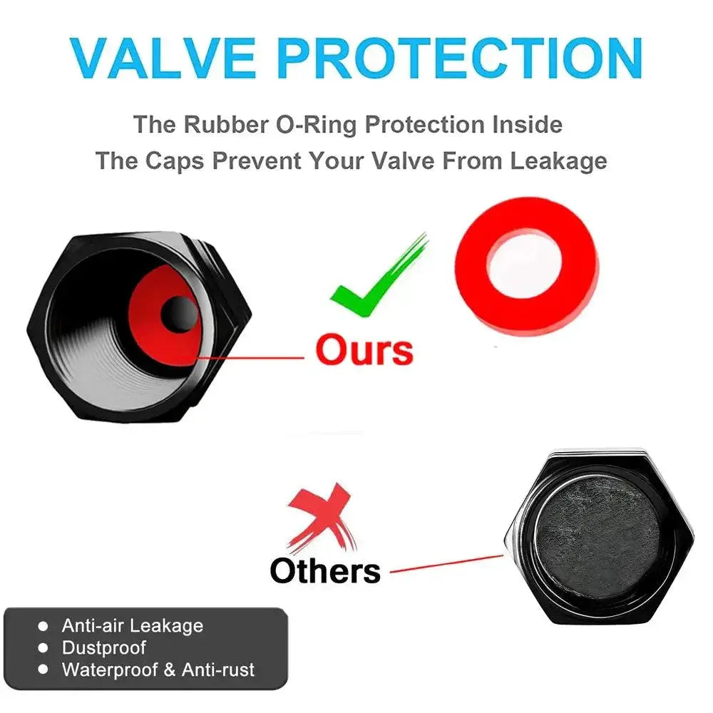 Autcoat Aluminum Alloy Tire Valve Caps Cars And Motorcycles