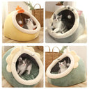 Sweet Cozy Cat Bed Lounger House Tent Washable Mat for Cats