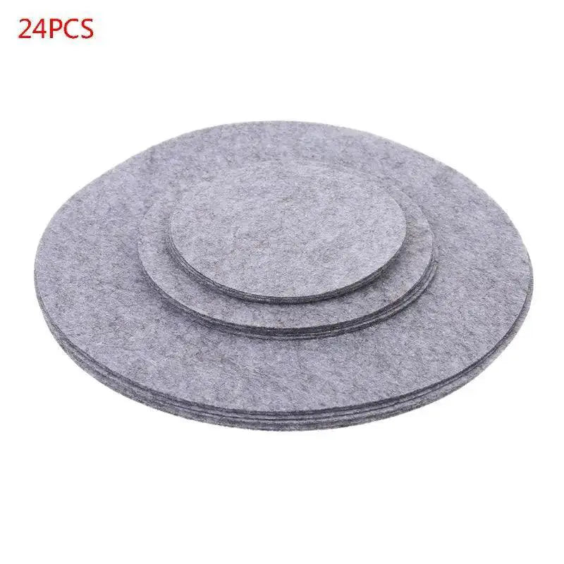 Set Of 24 Eco Friendly Felt Plate Protectors For Cookware