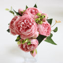 Rose Pink Silk Peony Bouquet Artificial Flower Wedding Home Decor