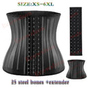 XXXS 25 Steel Bone Waist Trainer Corset Cincher Girdle