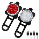 Waterproof Mini Bike Lamp Front Light White Taillight Red