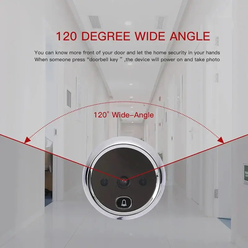 KAK 2.8" LCD Screen Electronic Door Viewer Bell IR Night Door Camera Photo Recording Digital Door Viewer Smart Peephole Doorbell by stepyours.com