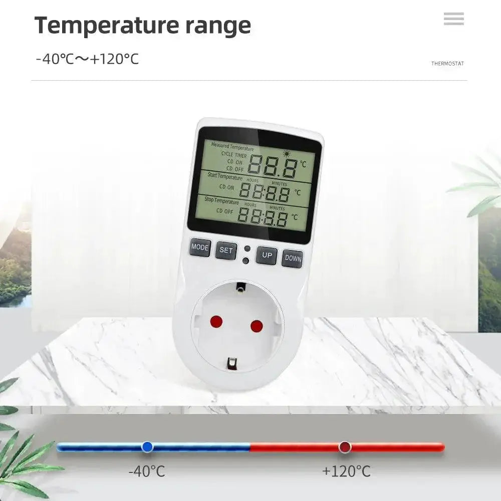 Timer Socket Digital Thermostat For Temperature Control