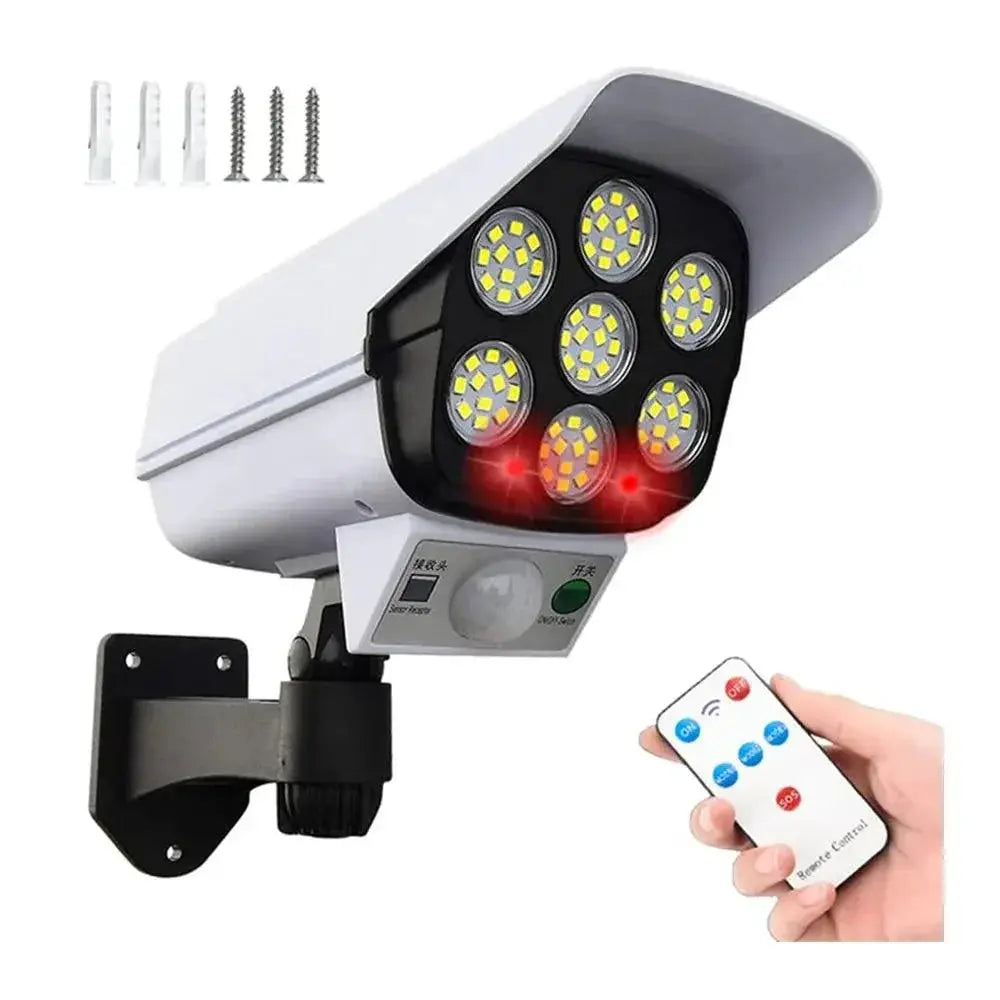 Solar Motion Sensor Camera Floodlight Wireless Remote Light