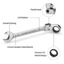 Flex Head Ratchet Wrench Spanner Metric Tool for Repairs