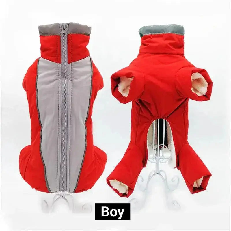 Winter Warm Reflective Waterproof Jumpsuit For Small Dogs