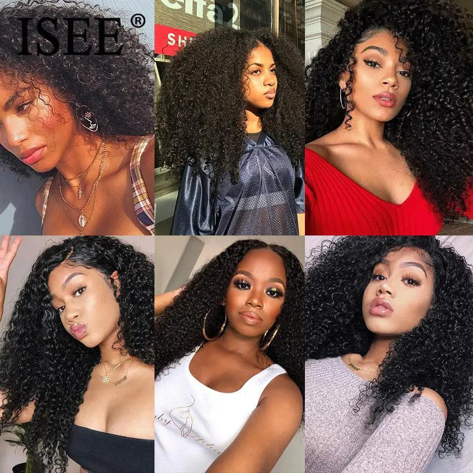 Mongolian Kinky Curly Hair Set Human Hair Bundle Premium