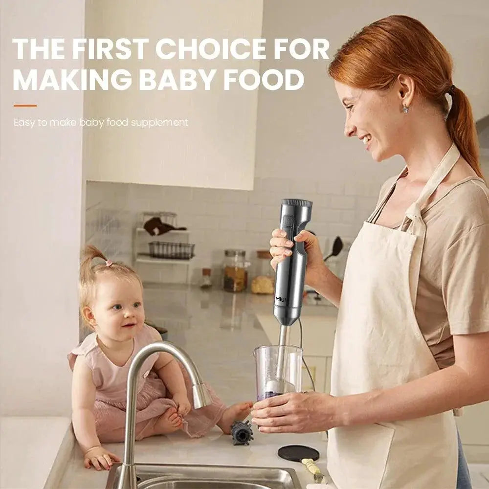 MIUI Hand Immersion Blender 1000W 4-In-1 Kitchen Tool
