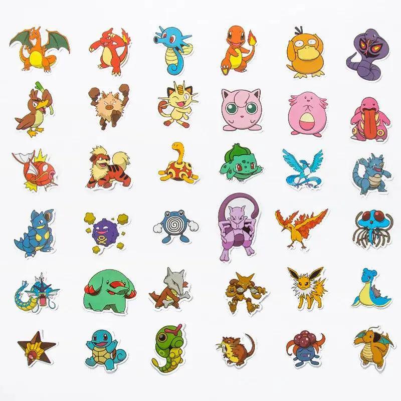 Pokemon Pikachu Stickers Variety Pack Waterproof PVC Kids