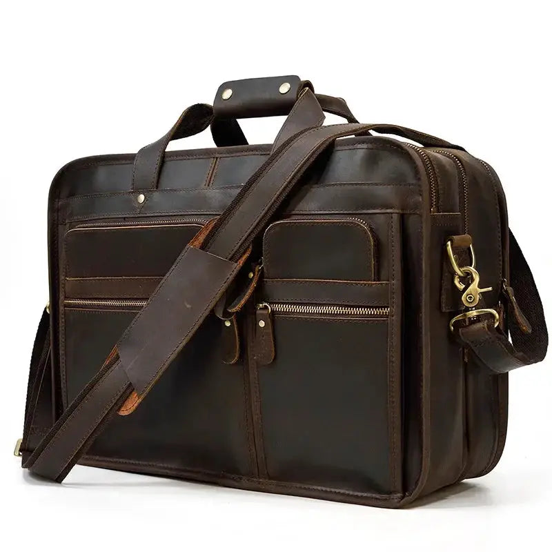 Leather Briefcase for Work Travel — product view 11