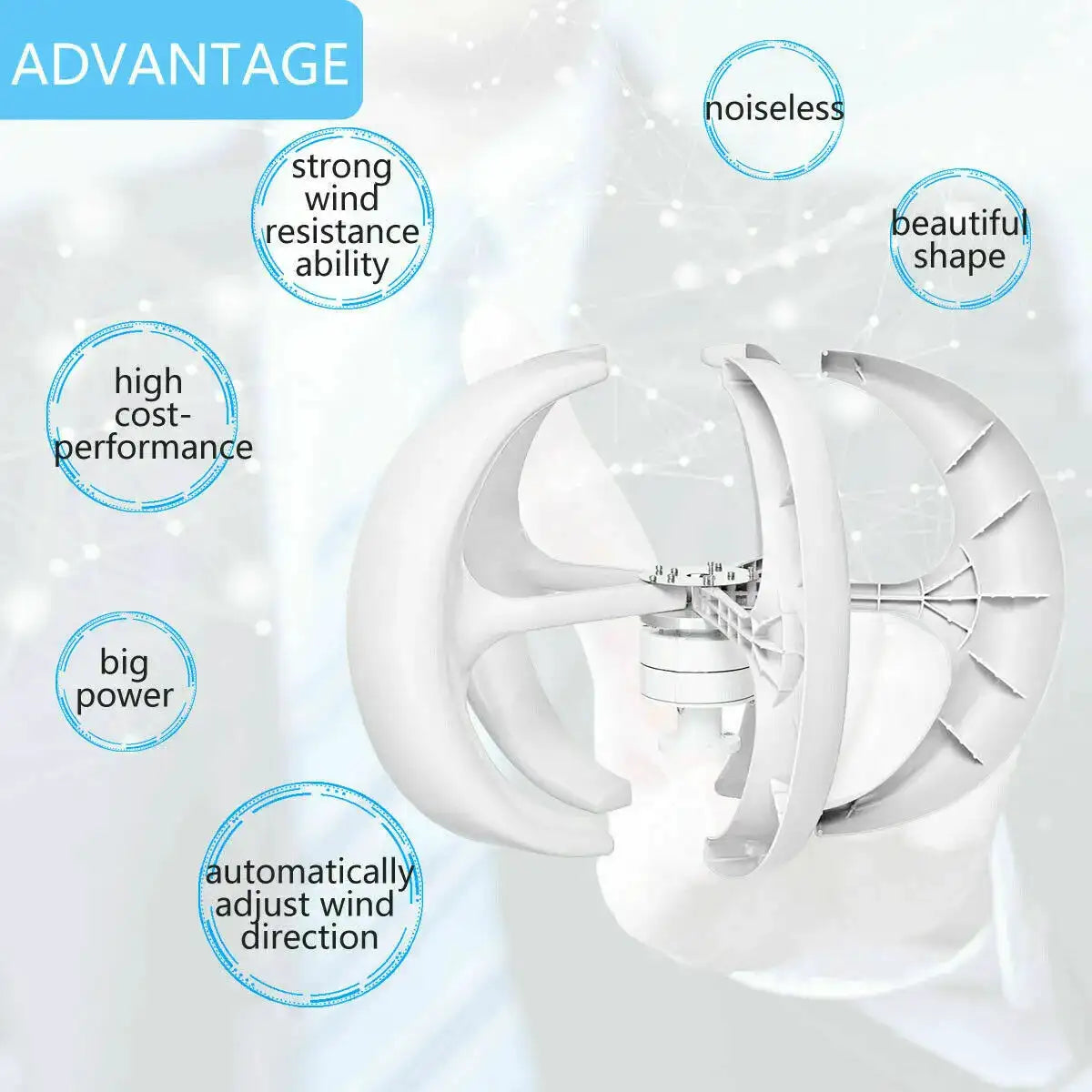 Vertical Wind Turbine for Battery Charging — product view 2