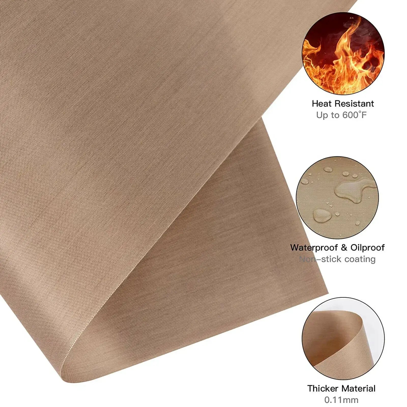 3 Pieces 30x40cm Reusable Heat Resistant Baking Sheets