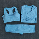 Seamless Yoga Set Women Leggings Crop Top
