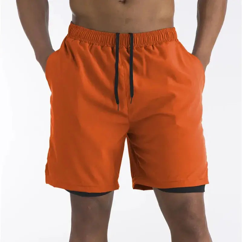 Men Summer Running Shorts 2 In 1 Quick Dry Gym Shorts