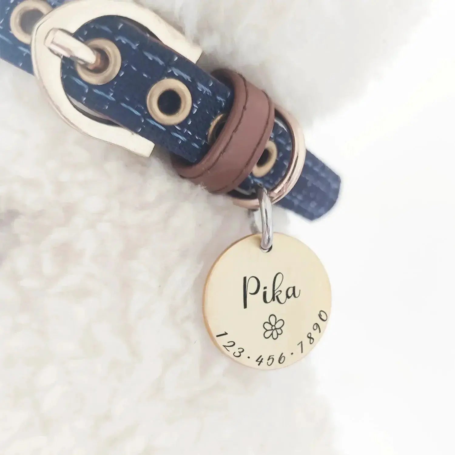 Personalized Pet ID Tag Collar Charm Engraved Necklace