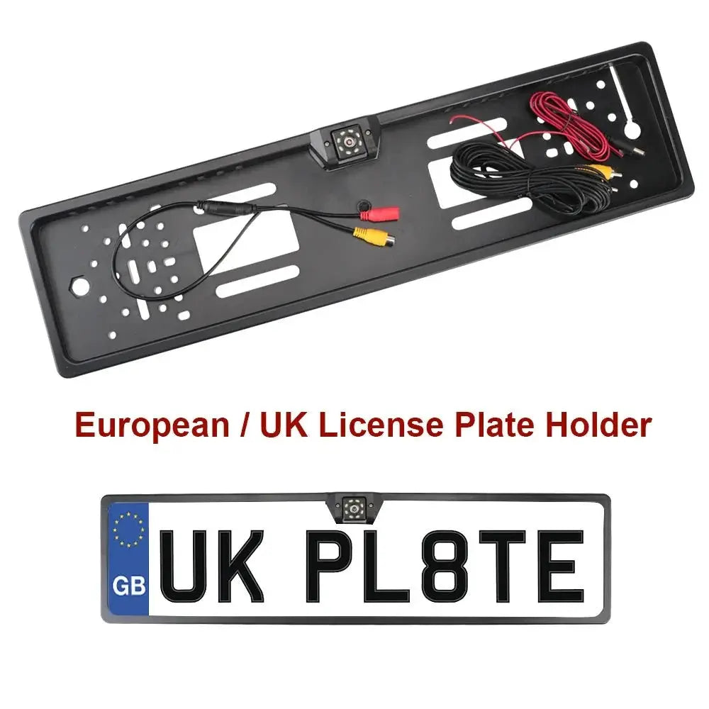 12V Car Rear View Camera 4 And 8 LED License Plate Holder Parking Sensor - stepyours.com