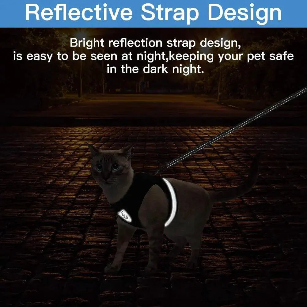 Breathable Cat Harness Leash Set for Safe Outdoor Adventures