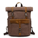 Vintage Canvas Leather Laptop Backpack