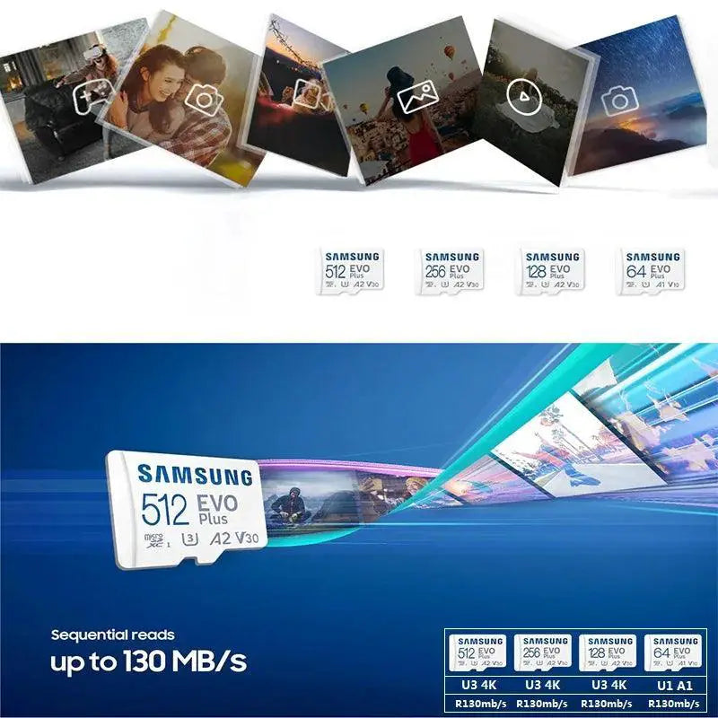 Samsung 512GB UHS I U3 Memory Card High Speed Video Storage