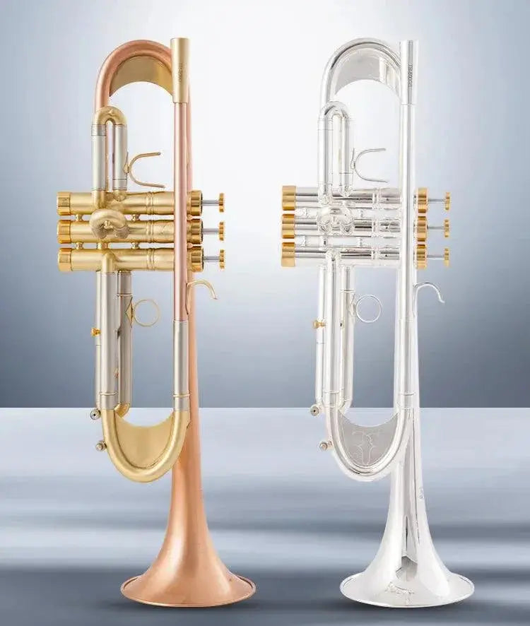 New Arrival Bb Trumpet Gold Lacquer Silver Plated Finish