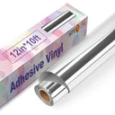 12X10ft HTVRONT Mirror Metallic Vinyl Roll for Cricut Decor