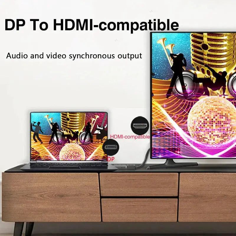 DisplayPort To HDMI Adapter 4K High Resolution PC To TV