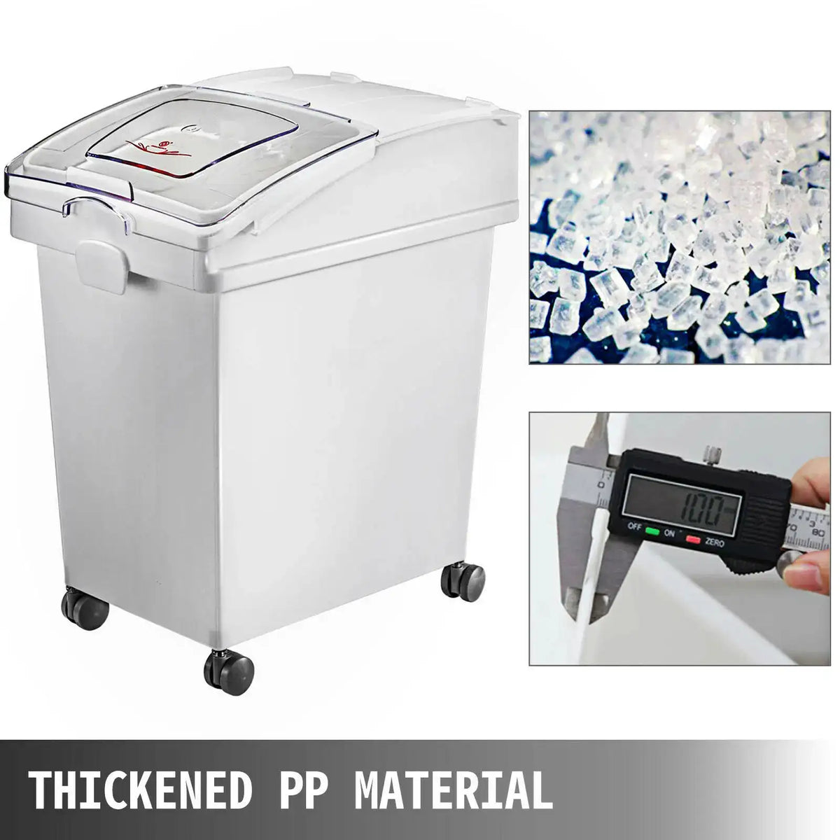 VEVOR Dry Ingredient Storage Bin with Scoop Caster Dustproof Rice — product view 3