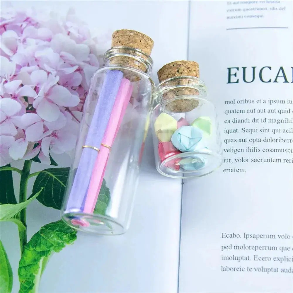 Glass Bottles With Cork Empty Refillable Jars For Crafts