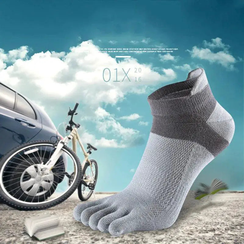 Active Comfort Five Toe Mens Summer Breathable Socks Trendy