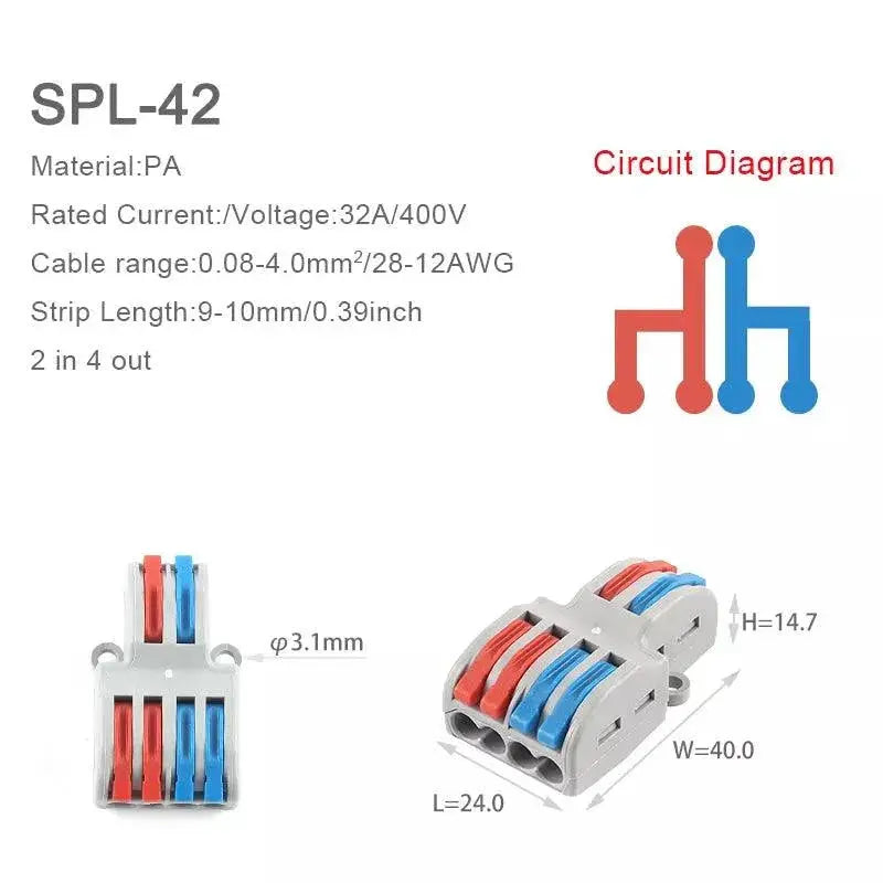 Easy Push-In Wiring Connector for Diy — product view