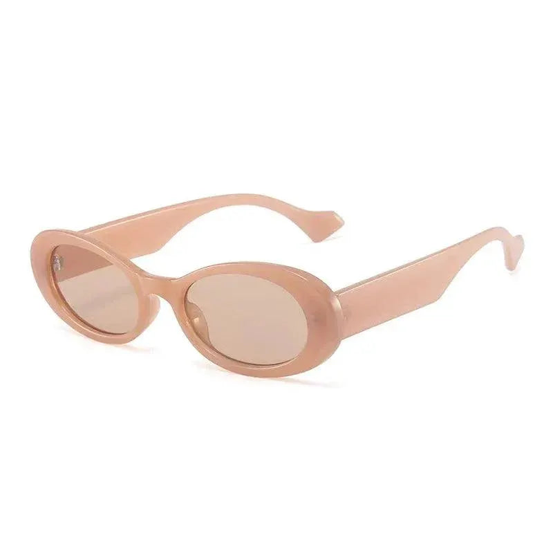 Unisex Vintage Leopard Oval Sunglasses UV400 Protection