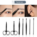 Luxurious Black Travel Nail Care Set with 18 Tools Kit