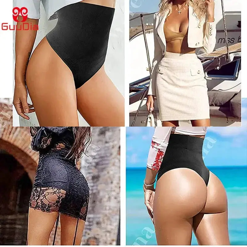 High Waist Seamless Body Shaper Briefs Firm Control Thong