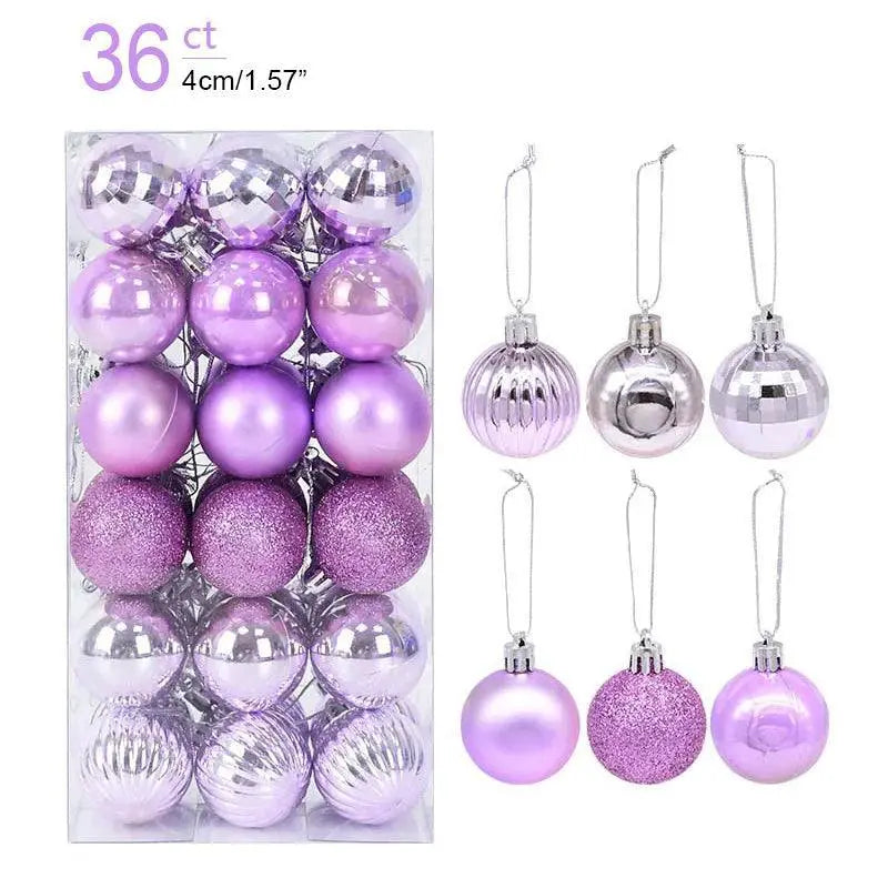 Vibrant Ornament Set for Home Decor — 24pcs red
